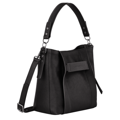 Longchamp 3D 斜挎包 S, 黑色