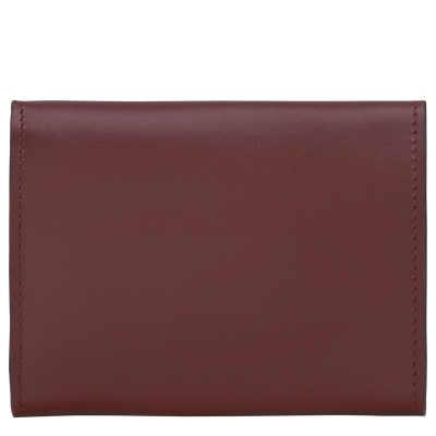 &Eacute;pure Compact wallet , Burgundy - Leather