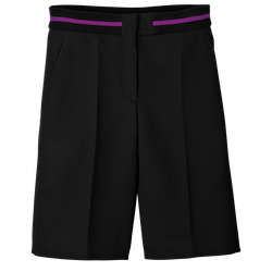 Bermuda shorts , Black - Double faced