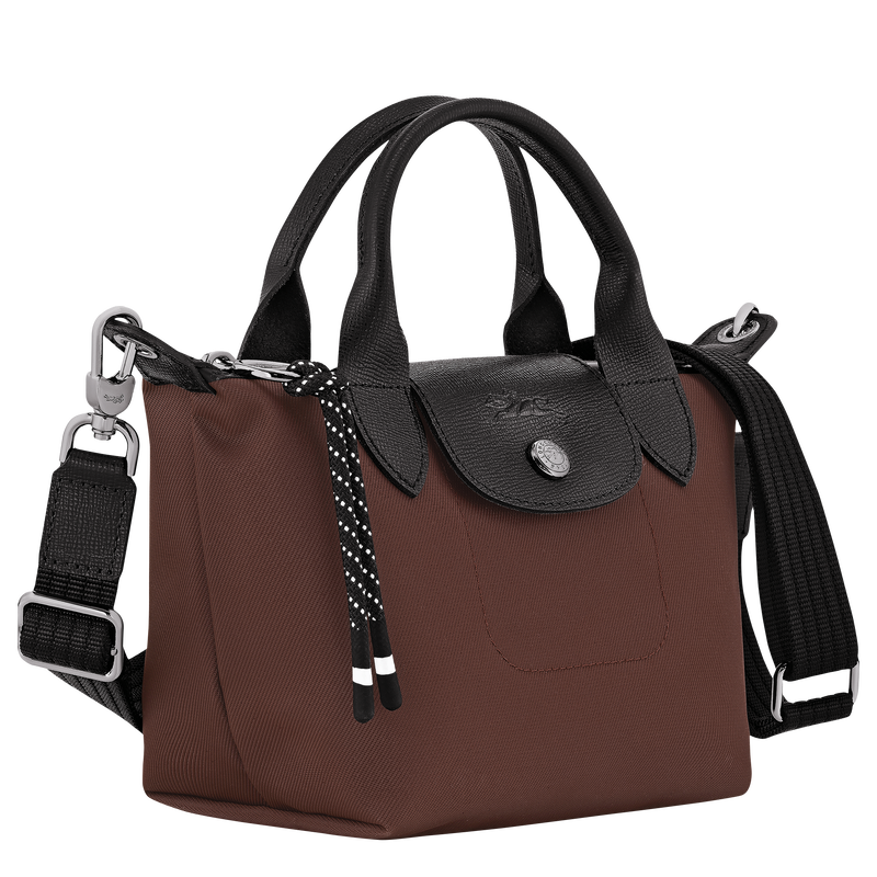Le Pliage Energy XS Handbag , Cocoa - Recycled canvas  - View 3 of  7