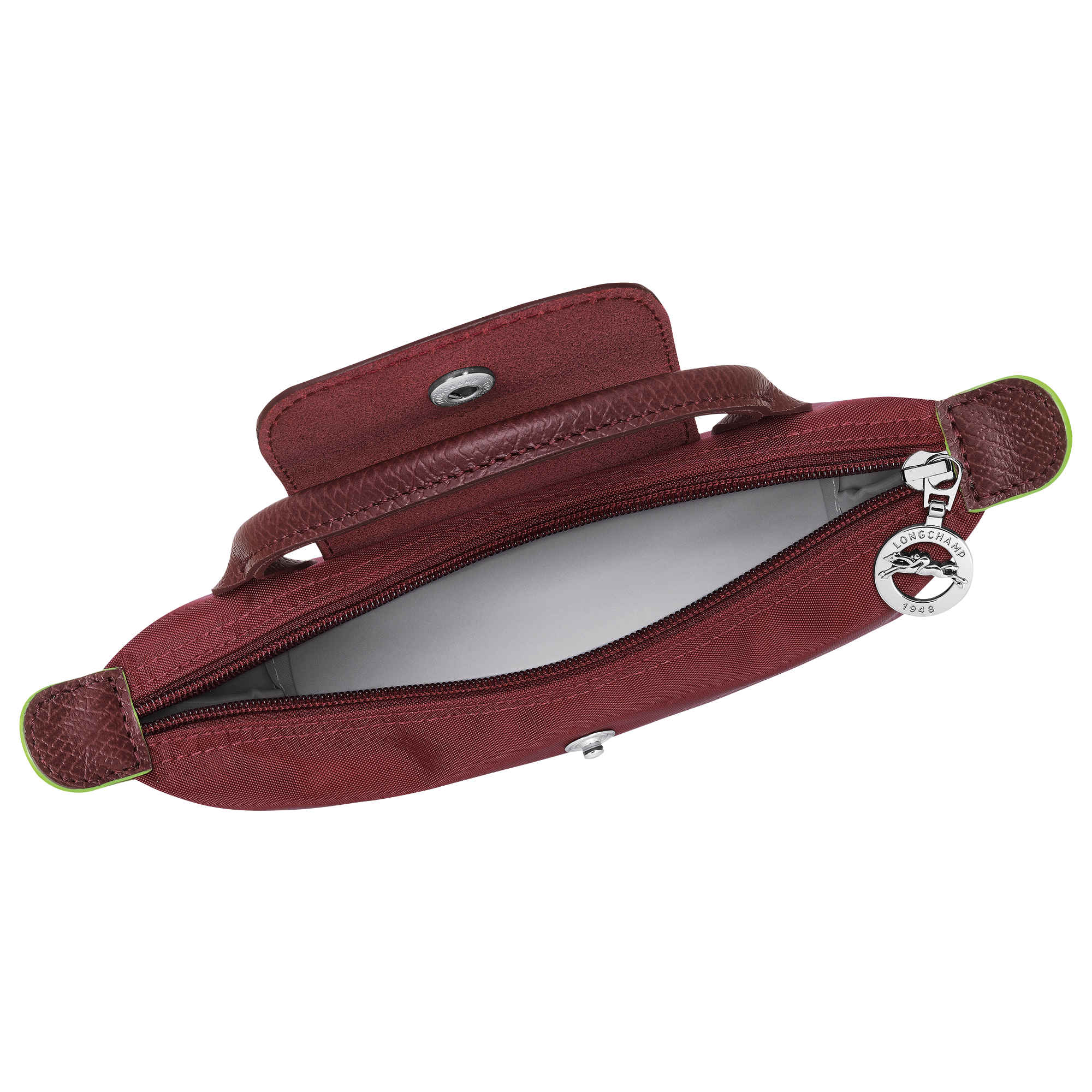Pouch with handle, Pomegranate - View 4 of
5 - zoom in Le Pliage Green Pouch with handle, Pomegranate