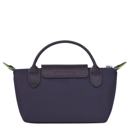 Le Pliage Green Pouch with handle , Bilberry - Recycled canvas - View 4 of  6
