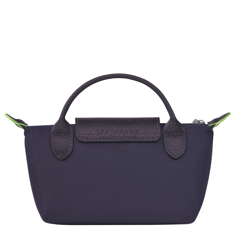 Le Pliage Green Pouch with handle , Bilberry - Recycled canvas  - View 4 of  6