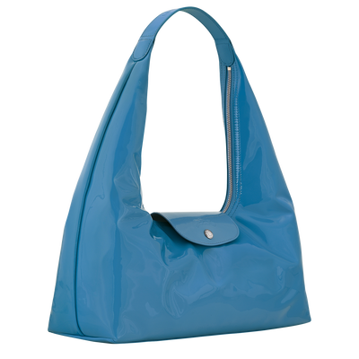 Le Pliage Xtra L Shoulder bag , Azure - Leather