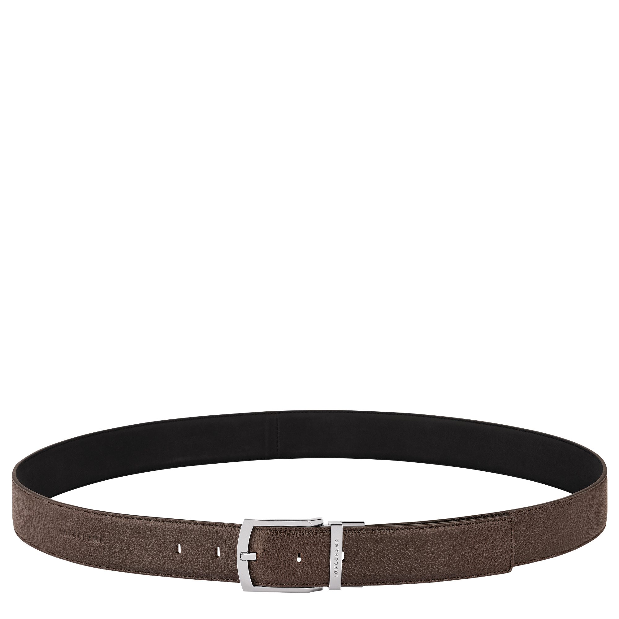 Le Foulonn&eacute; Men's belt, Mocha/Black