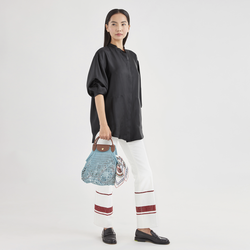 Le Pliage Filet L 手提包 , 珊瑚色 - 帆布