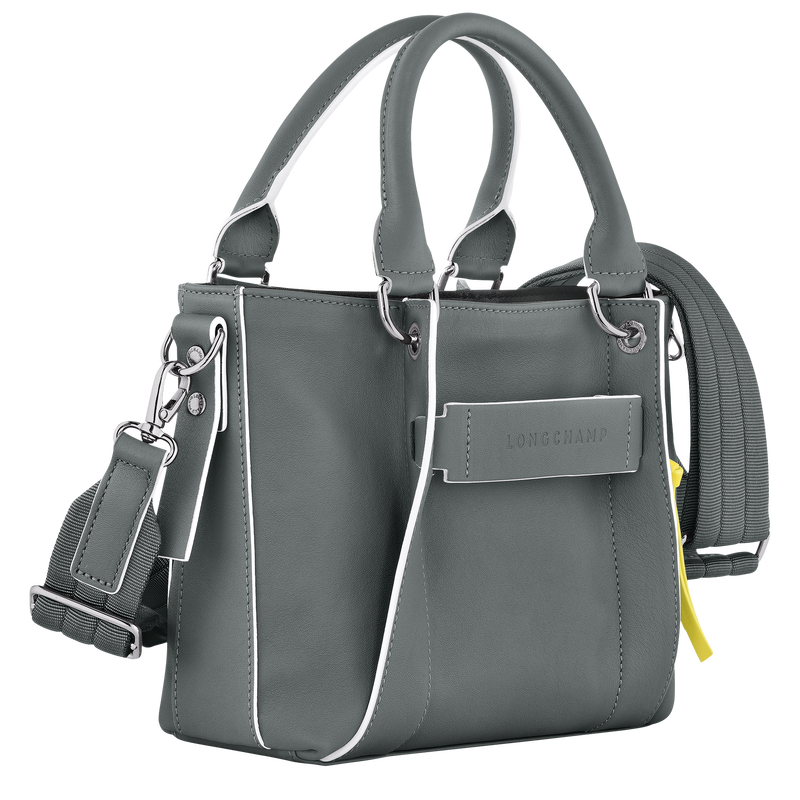 Longchamp 3D S 手提包 , 金属灰 - 皮革  - 查看 3 4