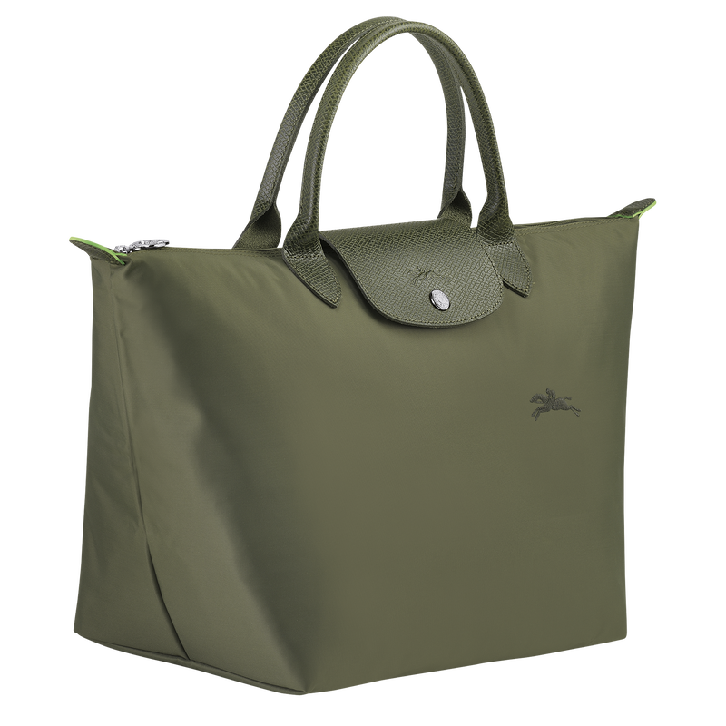 Le Pliage Green M Handbag , Forest - Recycled canvas  - View 3 of  6