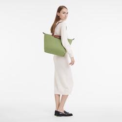 Le Pliage Original L 大号单肩包 , 苔藓绿 - 再生帆布