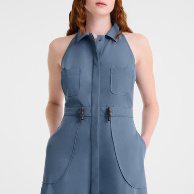 null 长款连衣裙, 蓝灰色