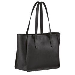 Le Foulonné L Tote bag , Black - Leather