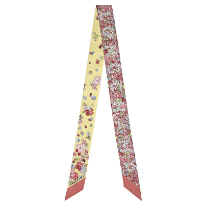 Frise Fleurie Headband , Strawberry - Silk