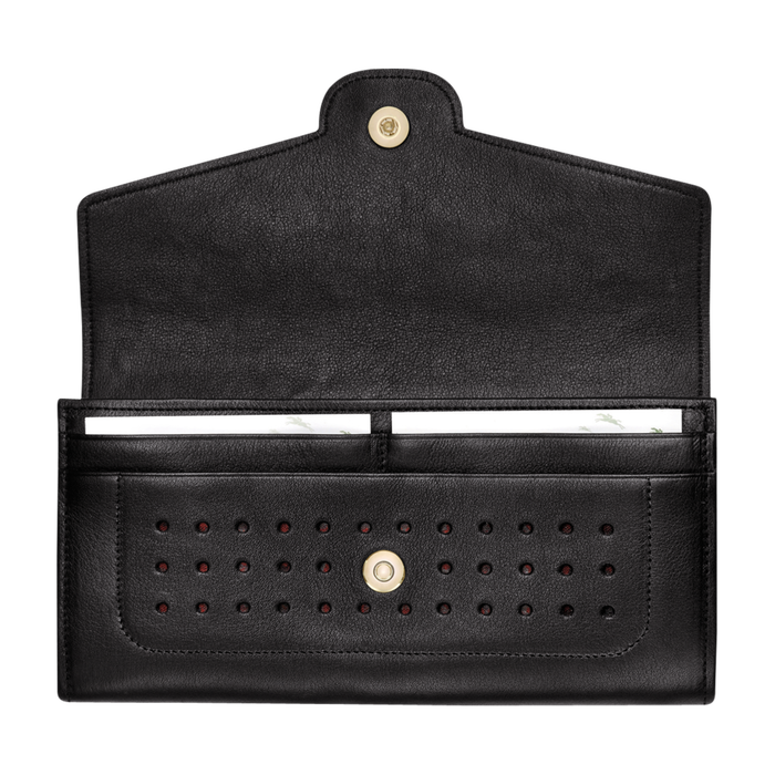 Mademoiselle Longchamp 系列 长款欧陆风钱包, 黑色