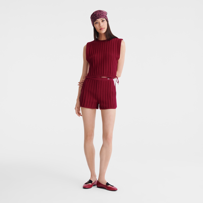 Shorts , Beetroot - Knit
