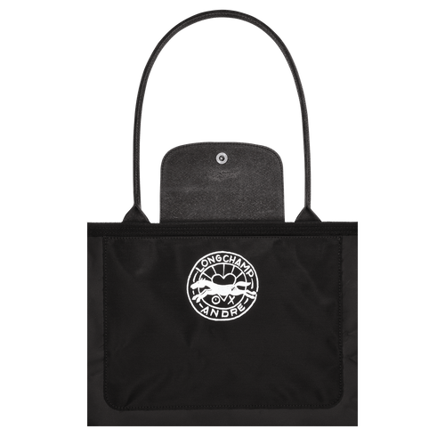 Longchamp x André L 号购物袋, 黑色