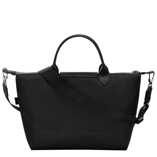 Le Pliage Energy L Handbag , Black - Recycled canvas - View 4 of  6