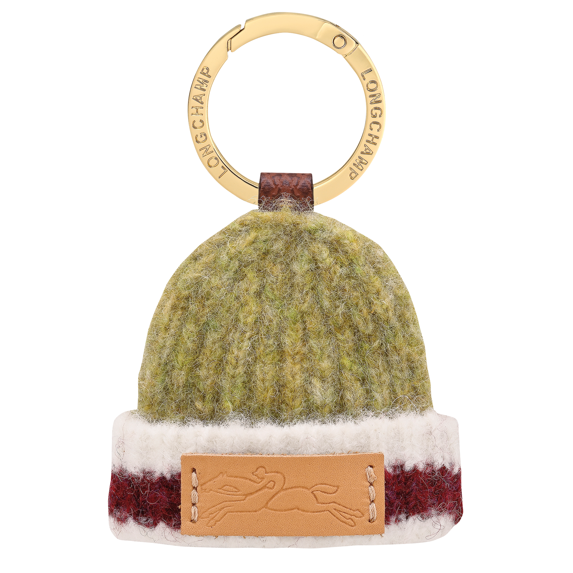 Le Pliage Collection Key ring, Pistachio/Burgundy