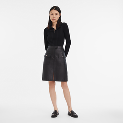 Spring/Summer 2023 Collection Skirt , Black - Leather