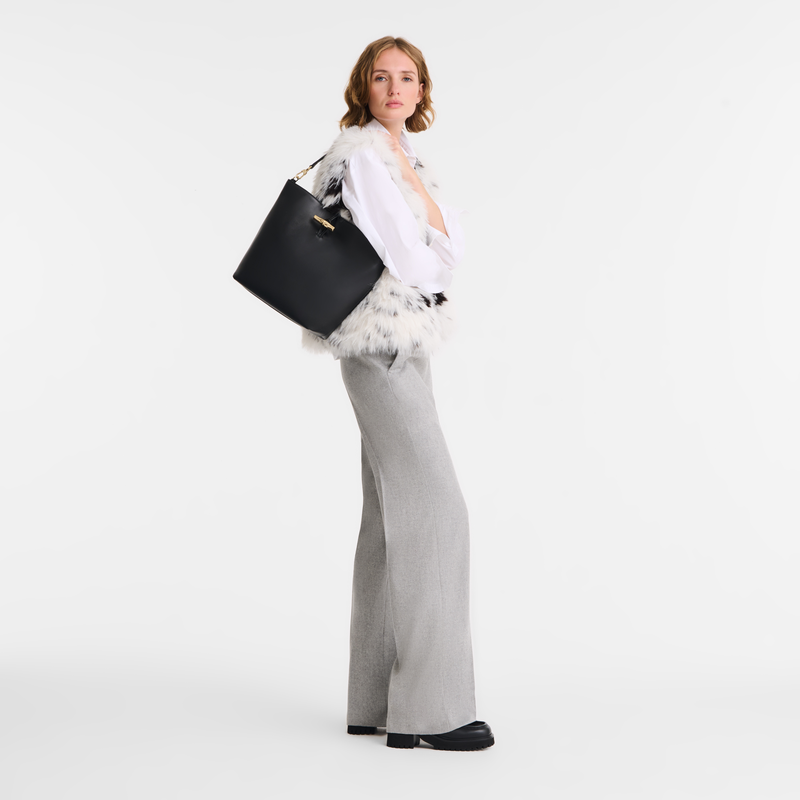 Le Roseau M Hobo bag , Black - Leather  - View 2 of  5