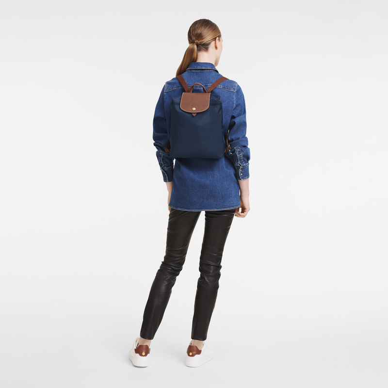 Le Pliage Original M Backpack , Navy - Recycled canvas  - View 2 of  6