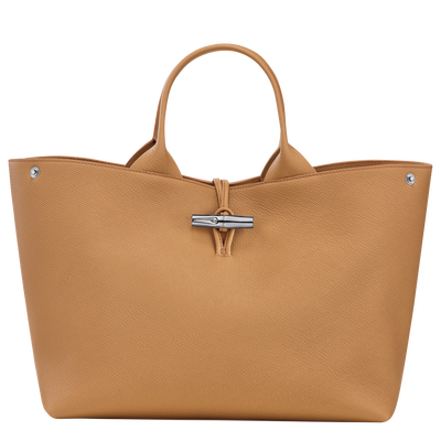 Le Roseau L Handbag , Walnut - Leather