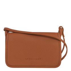 Le Foulonné Wallet on chain , Caramel - Leather