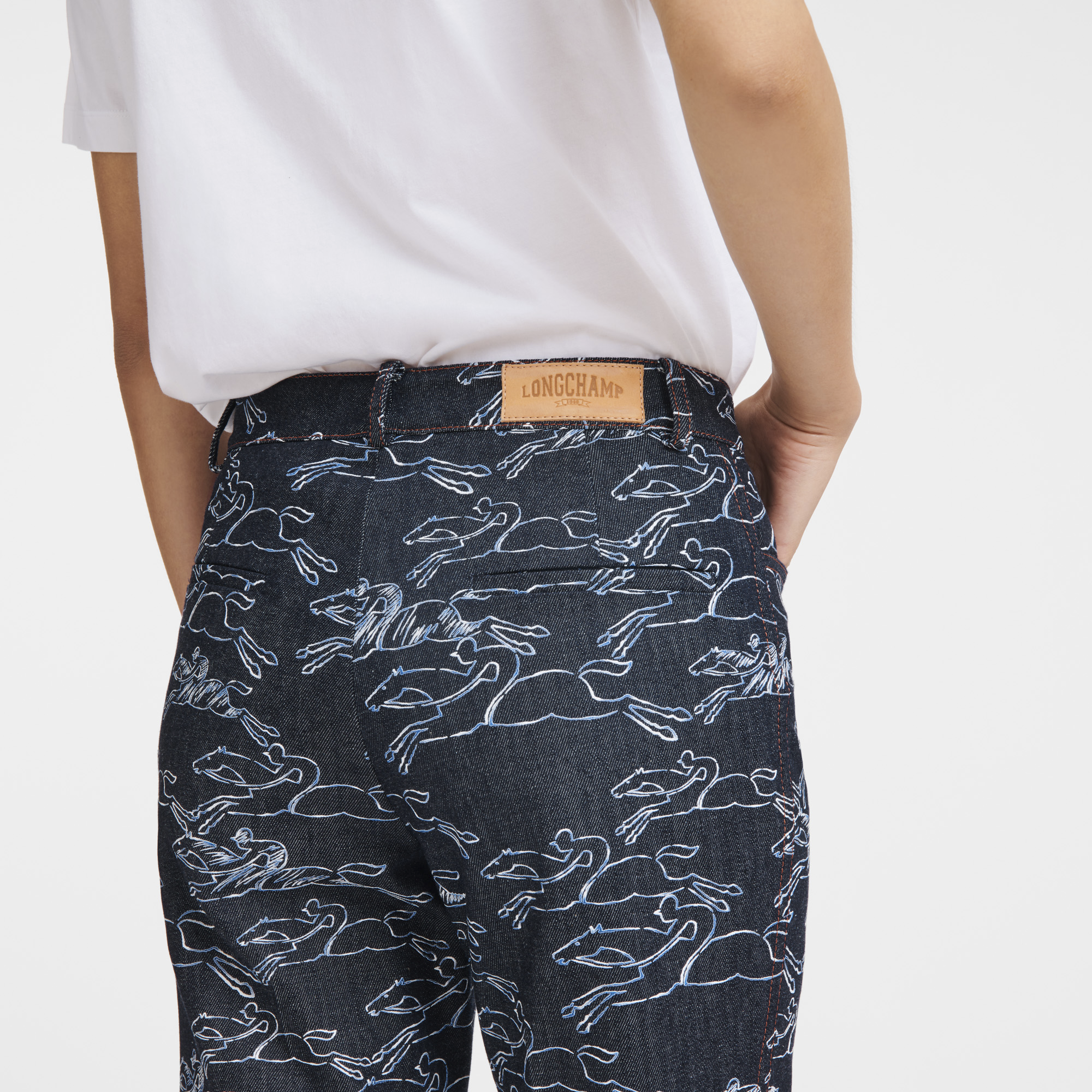 cropped trousers, Navy - View 3 of
3 - zoom in null cropped trousers, Navy