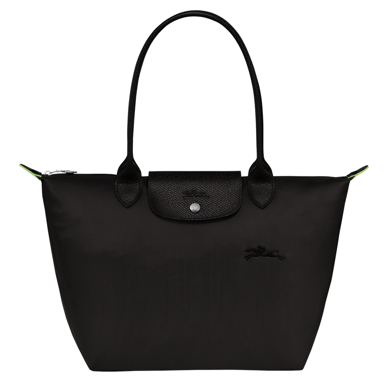 Le Pliage Green M Tote bag , Black - Recycled canvas  - View 1 of  7
