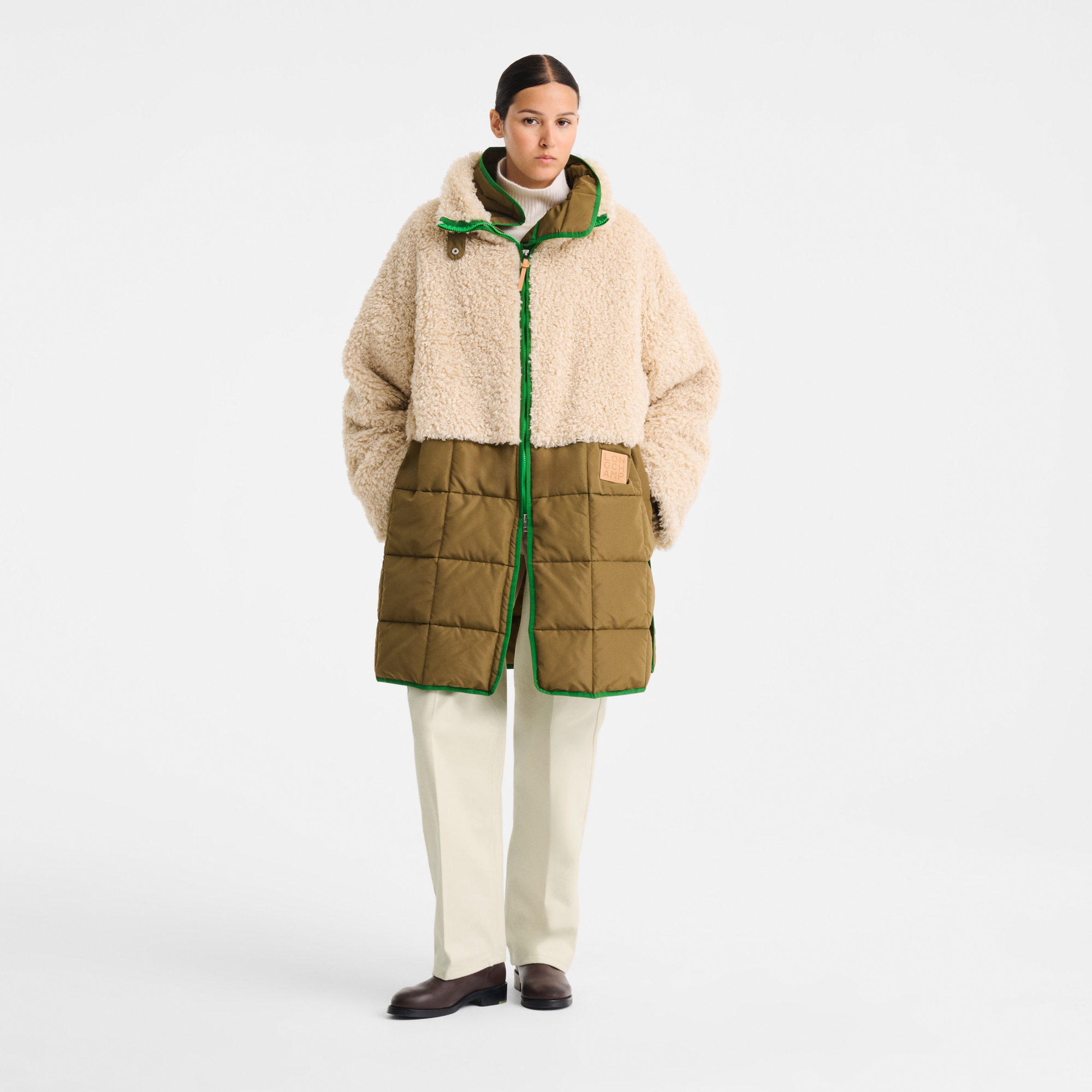 null 外套, Ecru/Olive
