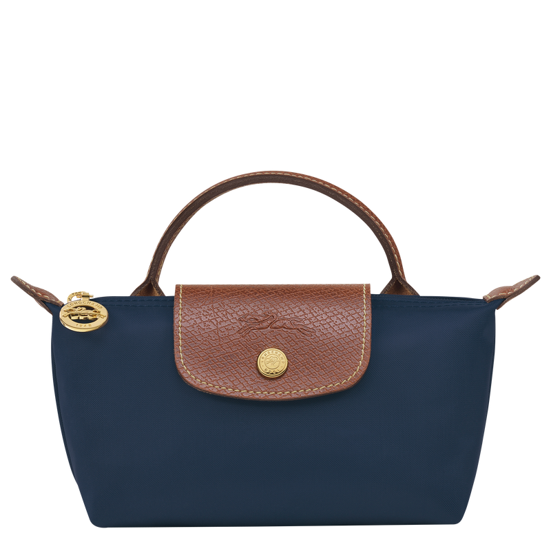 Le Pliage Original Pouch with handle , Navy - Recycled canvas  - View 1 of  5
