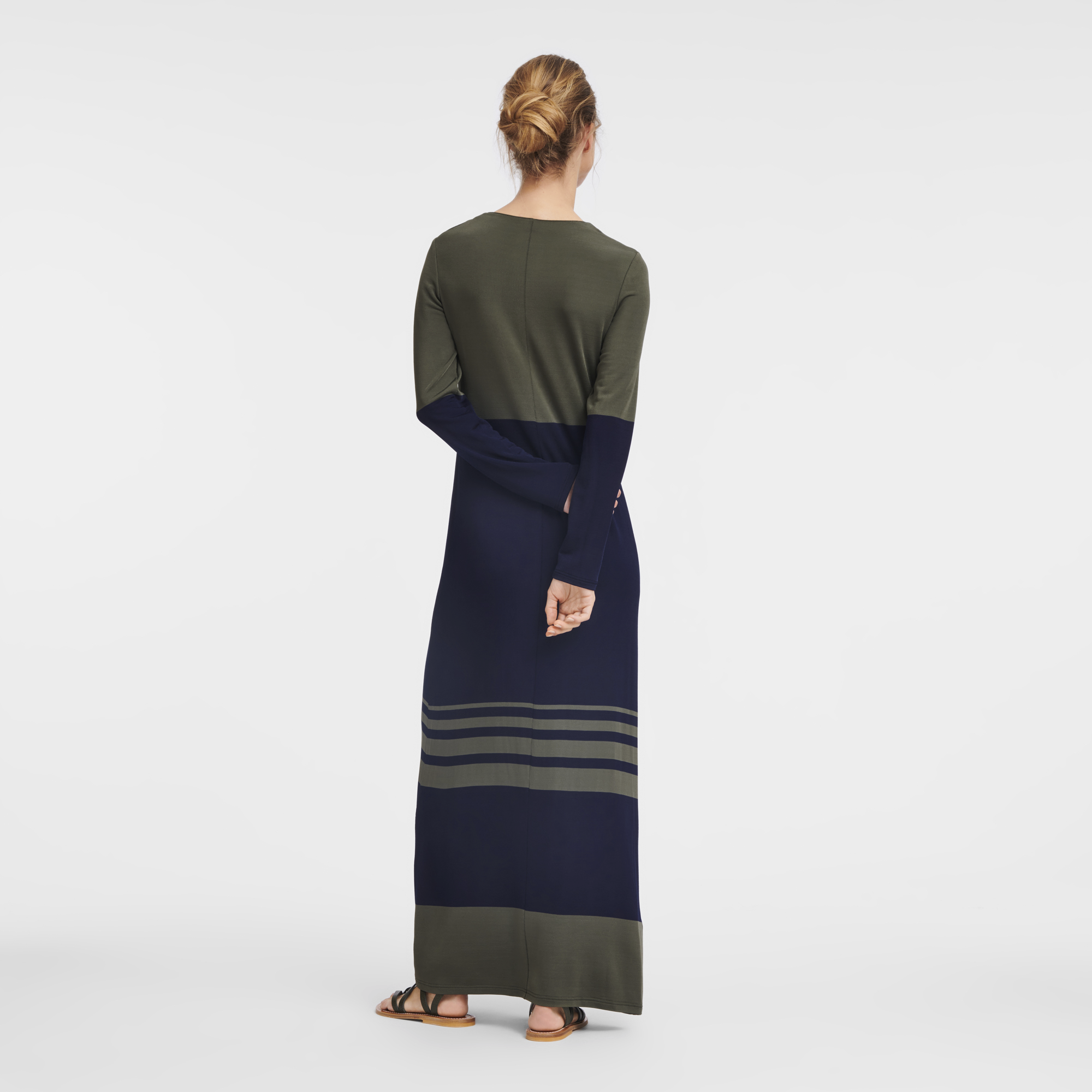 Long dress, Navy/Khaki - View 4 of
4 - zoom in null Long dress, Navy/Khaki