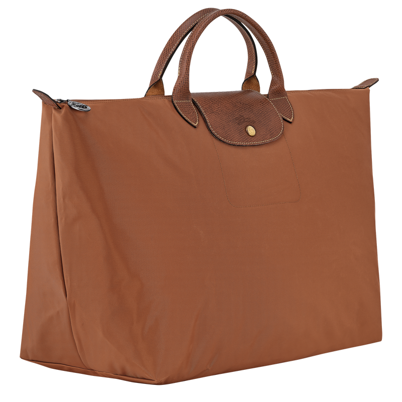 Le Pliage Original L 旅行包 , 干邑色 - 再生帆布  - 查看 3 7