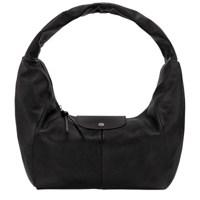 Le Pliage Xtra L Hobo 袋 , 黑色 - 皮革