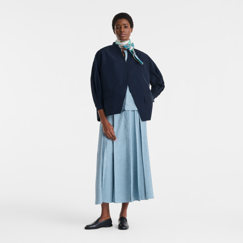 Kimono jacket , Navy - Techno taffeta  - View 2 of  5