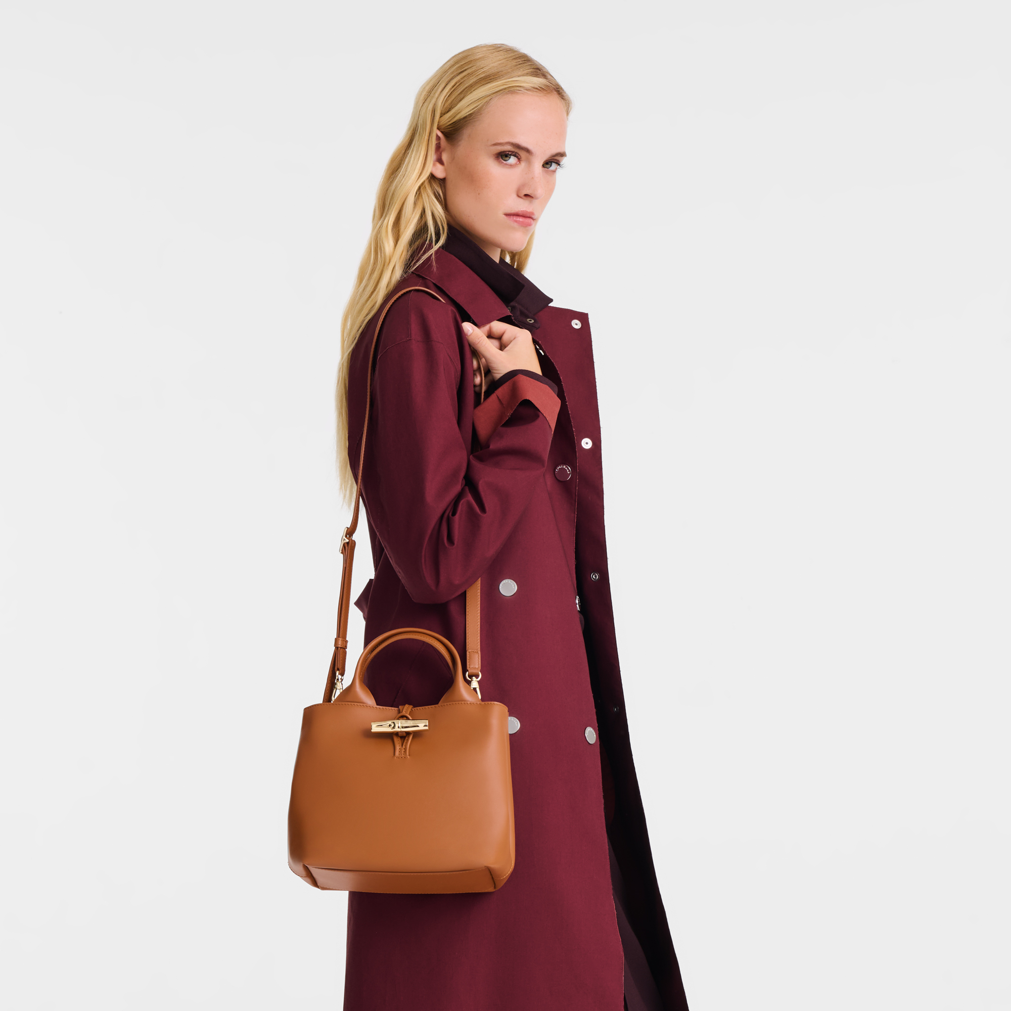 Le Roseau 手提包 S, 腰果棕