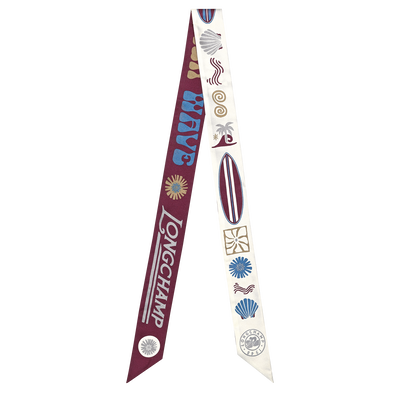 Catch The Parisian Wave（逐浪巴黎） 细丝带 , 勃艮第色 - 真丝