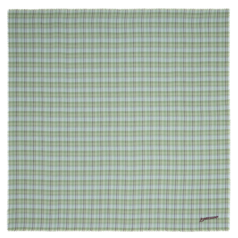 Tartans Longchamp Stole , Lichen - Cotton  - View 1 of  2