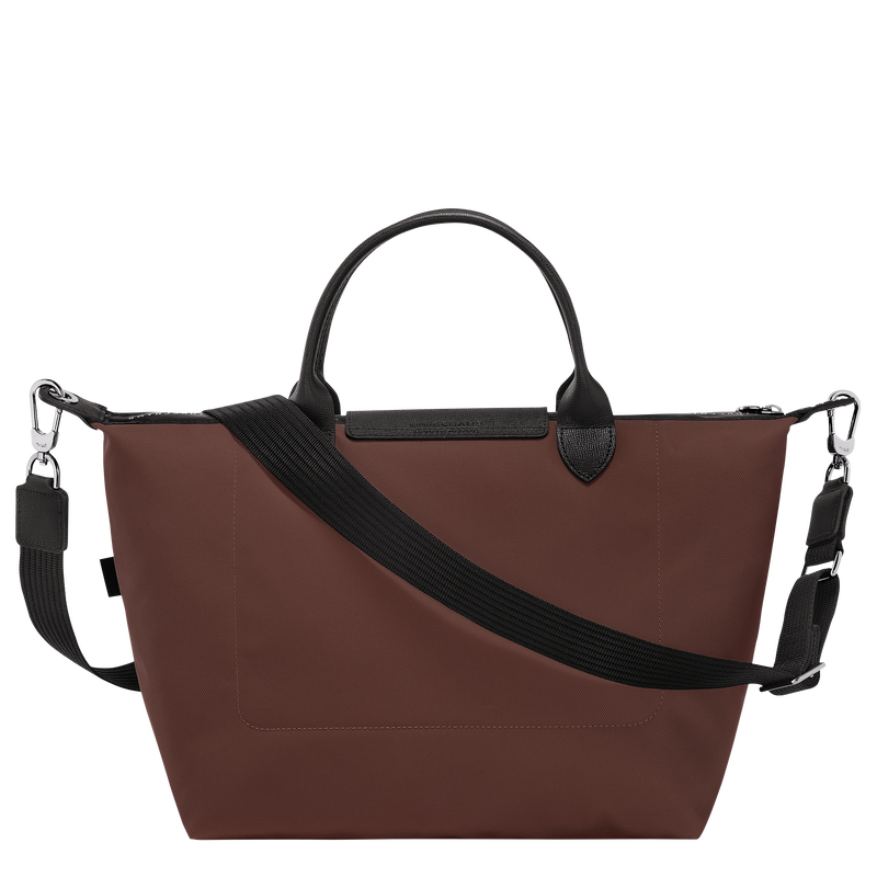 Le Pliage Energy L Handbag , Cocoa - Recycled canvas  - View 4 of  6