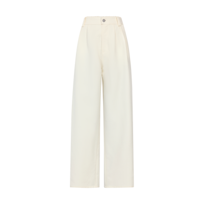 Trousers , Ivory - Crepe