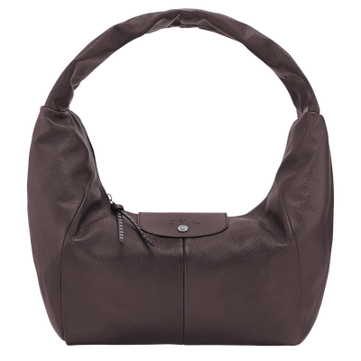 Le Pliage Xtra L Hobo 袋 , 摩卡色 - 皮革