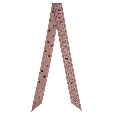 French Bandana Headband , Pink Tea - Silk