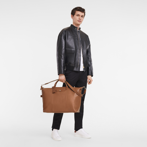 Le Foulonné S Travel bag , Caramel - Leather - View 2 of  4
