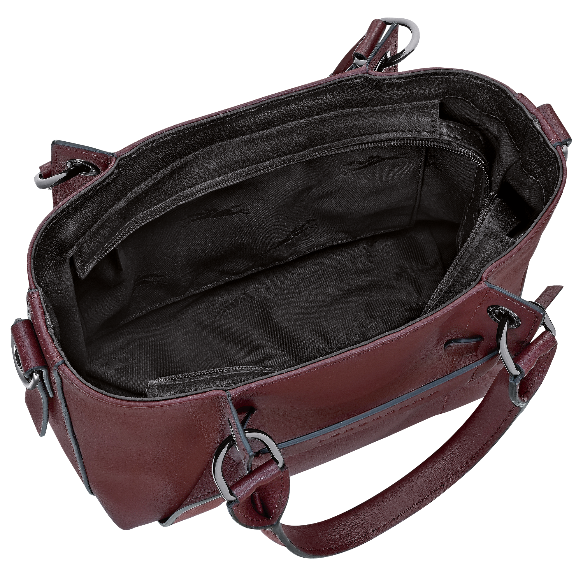 Longchamp 3D 手提包 S, 勃艮第色