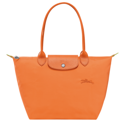 Le Pliage Green M Tote bag , Orange - Recycled canvas