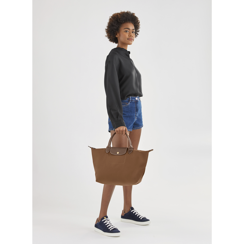 Le Pliage Original M 手提包 , 干邑色 - 再生帆布  - 查看 2 7