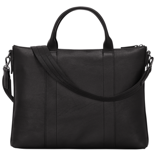 Longchamp 3D 公事包 , 黑色 - 皮革 - 查看 4 5