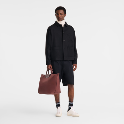 Le Pliage One L 旅行包 , 勃艮第色 - 帆布