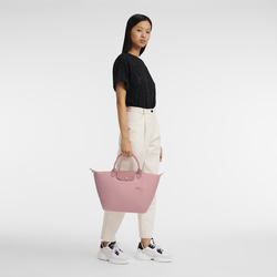 Le Pliage Green M Handbag , Petal Pink - Recycled canvas