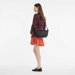 Le Pliage Xtra S Hobo 袋 , 黑色 - 皮革