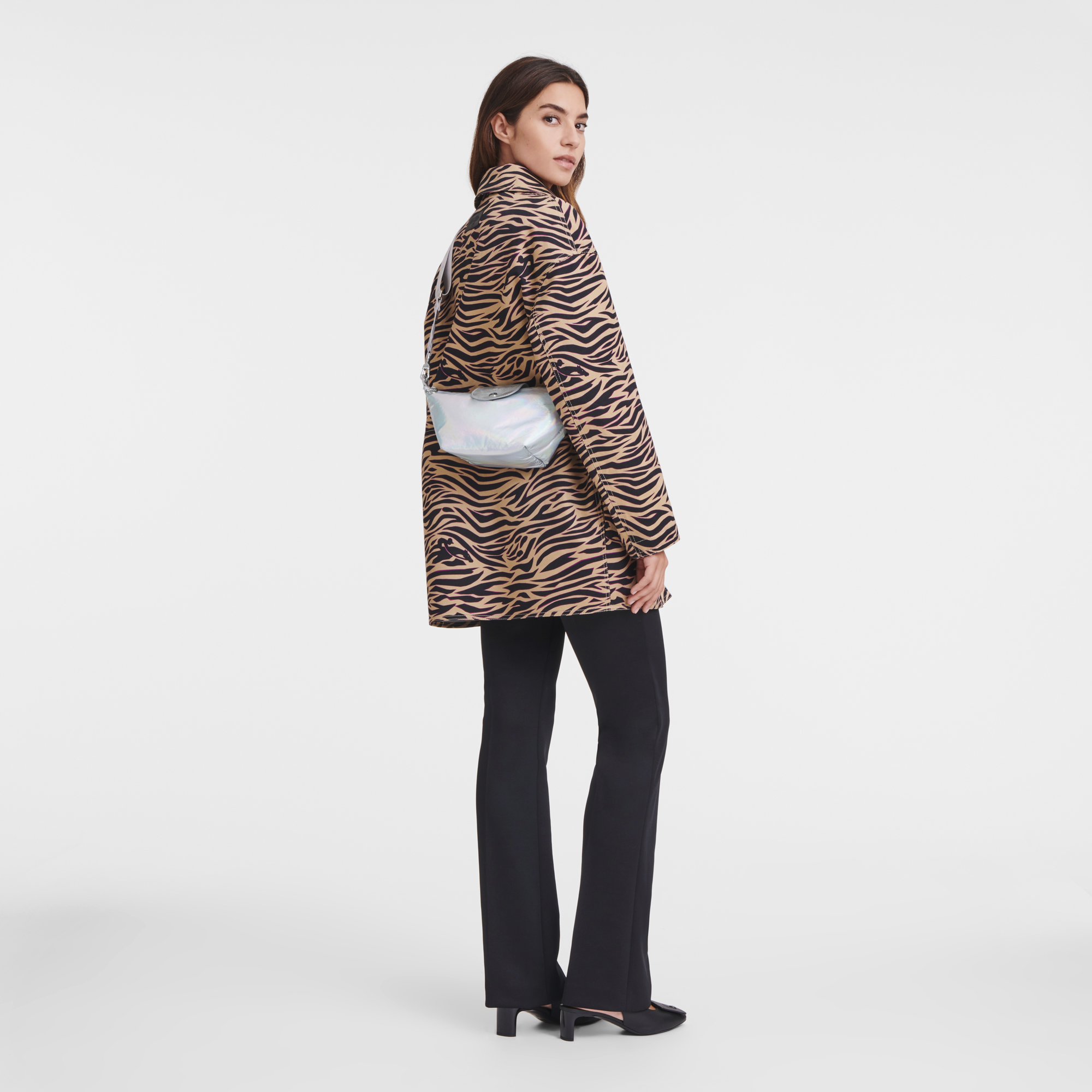 Le Pliage 系列 斜挎包 XS, 银色